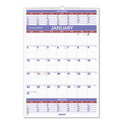 AT-A-GLANCE® Three-Month Wall Calendar, 15.5 x 22.75, White Sheets, 12-Month (Jan to Dec): 2023