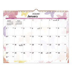 AT-A-GLANCE® Watercolors Recycled Monthly Wall Calendar, Watercolors Artwork, 15 x 12, White/Multicolor Sheets, 12-Month (Jan-Dec): 2023