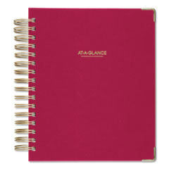 AT-A-GLANCE® Harmony Daily Hardcover Planner, 8.75 x 7, Berry Cover, 12-Month (Jan to Dec): 2023