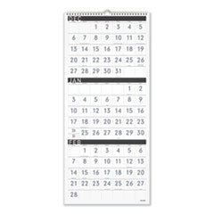 AT-A-GLANCE® Three-Month Reference Wall Calendar, Contemporary Artwork/Formatting, 12 x 27, White Sheets, 15-Month (Dec-Feb): 2022 to 2024