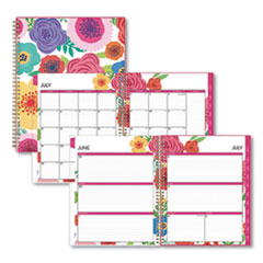 Blue Sky® Mahalo Academic Year Create-Your-Own Cover Weekly/Monthly Planner, Floral Artwork, 11 x 8.5, 12-Month (July-June): 2022-2023