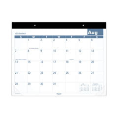 AT-A-GLANCE® Academic Large Print Desk Pad, 21.75 x 17, White/Blue Sheets, 12 Month (July to June): 2022 to 2023